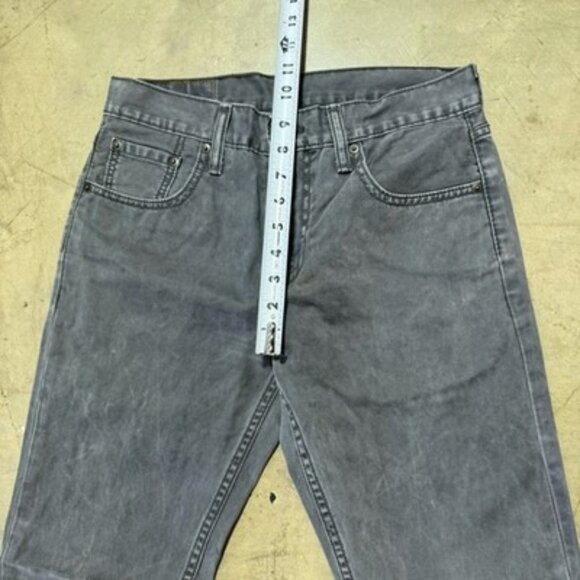 Levi’s 511 Jeans Mens Size 30x30 Black Wash Denim Jeans Straight Leg White Tab - Picture 8 of 12